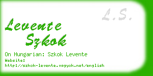 levente szkok business card